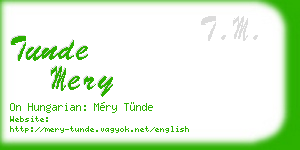 tunde mery business card