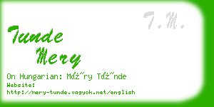 tunde mery business card